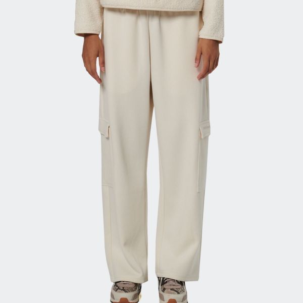 Body Action Wide-Leg Cargo Women's Trousers 021542-01-SaltEcru