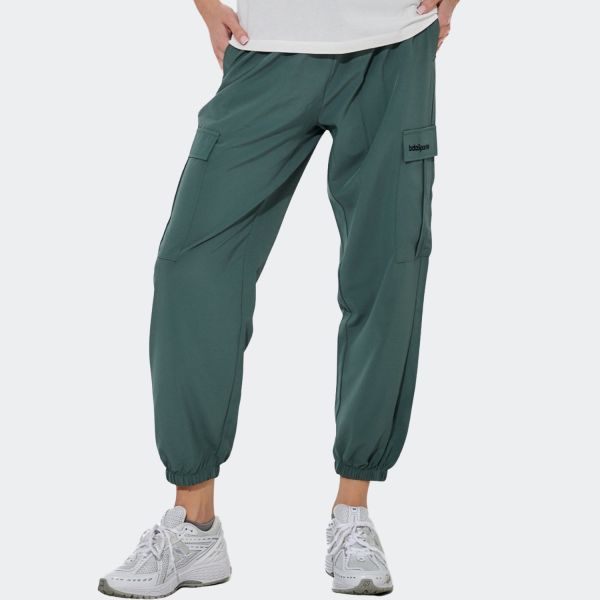 Body Action Poly Stretch Women's Cargo Pants 021623-01-BalsamGreen
