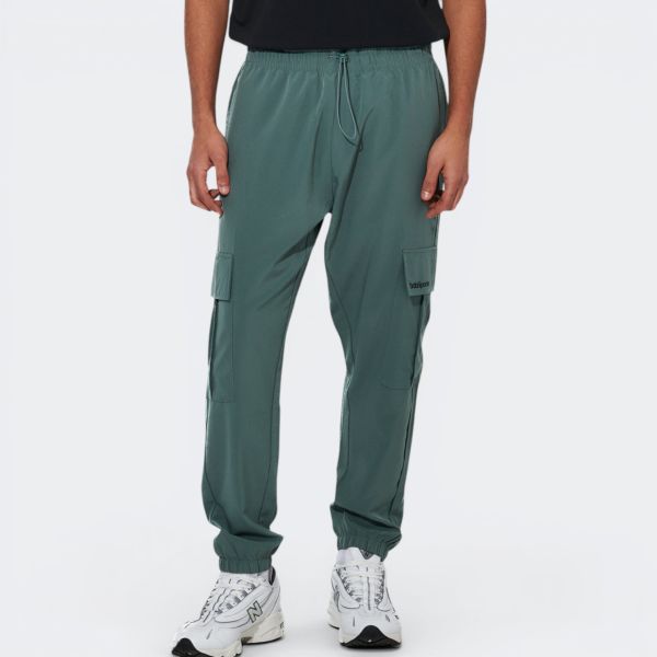 Body Action Poly Stretch Cargo Men's Pants 023625-01-BalsamGreen