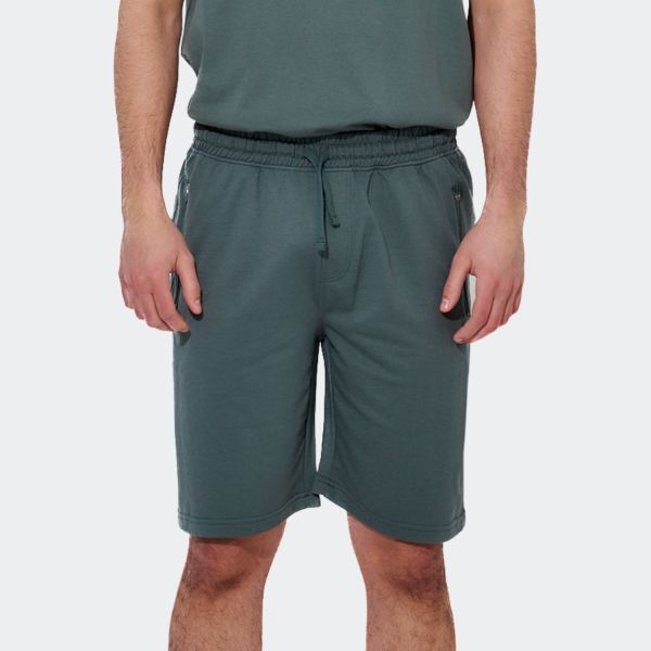 Body Action Essentials French Terry Men's Shorts 033616-01-Balsam Green