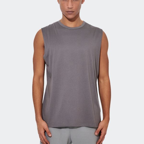 Body Action Modal Men's Sleeveless Tee 043608-01-SteelGrey