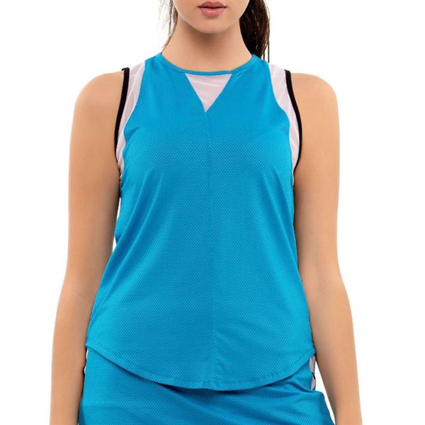 Lucky in Love Post A Plaid Chill Out Women's Tennis Tank ct809-409