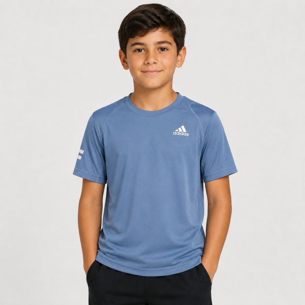 adidas Club 3-Stripe Boys' Tennis T-Shirt GK8178
