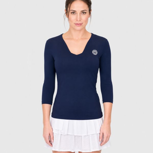Bidi Badu Crew V-Neck Women's Tennis Longsleeve Top W1330002-DBL