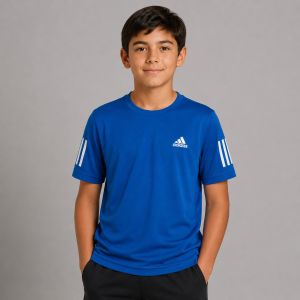 adidas Club 3-Stripes Boy's Tennis T-shirt