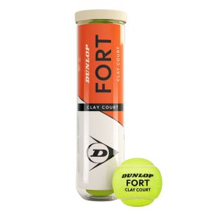 Dunlop Fort Clay Court Tennis Balls x 4 601613